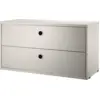 Image de Caisson 2 tiroirs en MDF beige l78 cm - String furniture