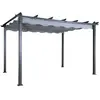 Image de Paris prix Pergola avec toit Lazio - Gris et noir