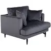 Image de Paris prix Fauteuil design velours - Gris foncé