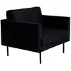 Image de Paris Prix Fauteuil velours Zoom - Noir