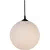 Image de Suspension en verre noir 30 cm Capo - Belid