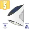 Image de Braytron Lot de 5 appliques solaires LED à détecteur