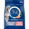 Image de PURINA-Croquettes Chat   Purina One Stérilisé Saumon Blé   3 kg