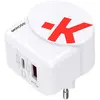 Image de Skross Adaptateur Chargeur de Voyage USB 18W et USB-C 45W Power Delivery Europe Blanc