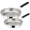 Image de Lot de 2 poêles inox 24/28cm - 012896600002 - LAGOSTINA