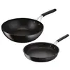 Image de Poêles 26cm + wok 28cm noir - 012165600102 - Tempra - LAGOSTINA