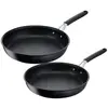 Image de Lot de 2 poêles antiadhésives 24 et 28cm noir - 012165600002 - Tempra - LAGOSTINA