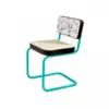 Image de Chaise en métal vert et tissu motif vache Terrazzo - Seletti