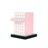 Image de Table d'appoint en mdf et bois 42,3x42x54,6cm Superside red grid - Seletti