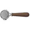 Image de Porte-filtre sans fond avec poignée en bois de noyer Lelit PLA580W