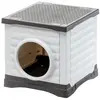 Image de Niche - FERPLAST - PETVILLA 50 - 38,5 x 43 x 38,5 cm - Blanc / Gris