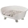 Image de Ferplast Corbeille pour chien en plastique Throne 4 - 61,5 x 45 x 26 cm - Blanc