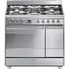 Image de Cuisinière 90cm gaz 70l 5 feux inox - SCB92MX8 - SMEG