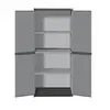 Image de Tood Armoire à outils à 3 étagères - 168 x 68 x 39,5 cm - Gris