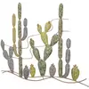 Image de Cadre en métal Cactus 90 x 2.5 x 64 cm.