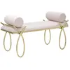 Image de Banquette Design en Velours Ruban 112cm Rose
