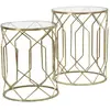 Image de Paris prix Lot de 2 tables d'appoint rondes - Or