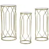 Image de Paris prix Lot de 3 tables d'appoint - Or