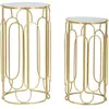 Image de Mauro ferretti Lot de 2 consoles rondes en métal - Argent