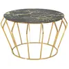 Image de Paris prix table basse ronde effet marbre - Noir & or