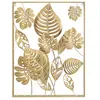 Image de Décoration Murale Encadrée en Métal Jungle 80cm Or