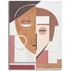 Image de Tableau multicolore sur toile représentant un visage, 60 x 2,7 x 80 cm