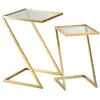 Image de Paris prix lot de 2 tables d'appoint gigognes - Or