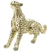 Image de Statuette Design en Résine Léopard 33cm Or