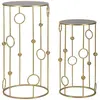 Image de Mauro ferretti Selettes console métal lot de 2 - Or