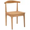Image de Ensemble de 2 chaises de cuisine en bois avec assise en rotin tressé Japan
