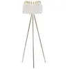 Image de Lampadaire Imitation Plume Stand 147cm Or & Blanc