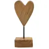 Image de Sculpture en bois brun 10x10x25 cm