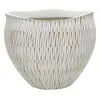 Image de Cache-Pot Déco en Résine Stiky 30cm Or & Blanc