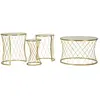 Image de Lot de 4 Tables d'Appoint Design Noah 70cm Or