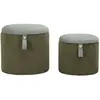 Image de Mauro ferretti Set 2 poufs coffres - Vert