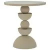 Image de Table d'Appoint Miroir Dune 42cm Crème