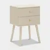 Image de Table de chevet 2 tiroirs en bois et MDF Shy