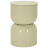 Image de Table basse en métal crème brillant, ø 31 x 46 cm