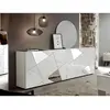 Image de VENTE-UNIQUE Buffet CANTIANO - 4 portes - Blanc laqué