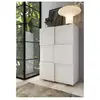 Image de MILANO Meuble de rangement 2 portes blanc laqué 78x33x113 cm