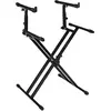 Image de QL742 Stand clavier X double "Pro" 2 niveaux Quik Lok