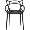 Image de Chaise avec accoudoirs noire Masters - Kartell