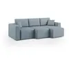 Image de Divani.store Canapé droit 4 places - Bleu gris