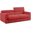 Image de Divani.store canapé droit 2 places avec pouf - Rouge