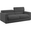 Image de Divani.store Canapé droit Dylan 2 places - Anthracite