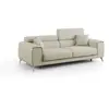 Image de Divani.store Canapé droit relax 3 places - Crème