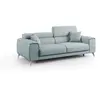 Image de Divani.store canapé droit 3 places - Bleu gris
