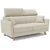 Image de Francy Canapé lit avec têtières réglables 160 cm (mat. 120x197) Blanc