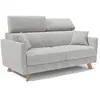 Image de Francy Canapé lit avec têtières réglables 160 cm (mat. 120x197) Gris