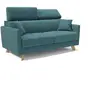 Image de Francy Canapé lit avec têtières réglables 200 cm (mat. 160x197) Bleu Canard